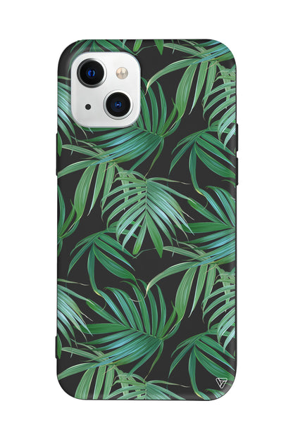 Palmiye Yapraklari Lansman Model İçi Kadife Silikon Telefon Kılıfı