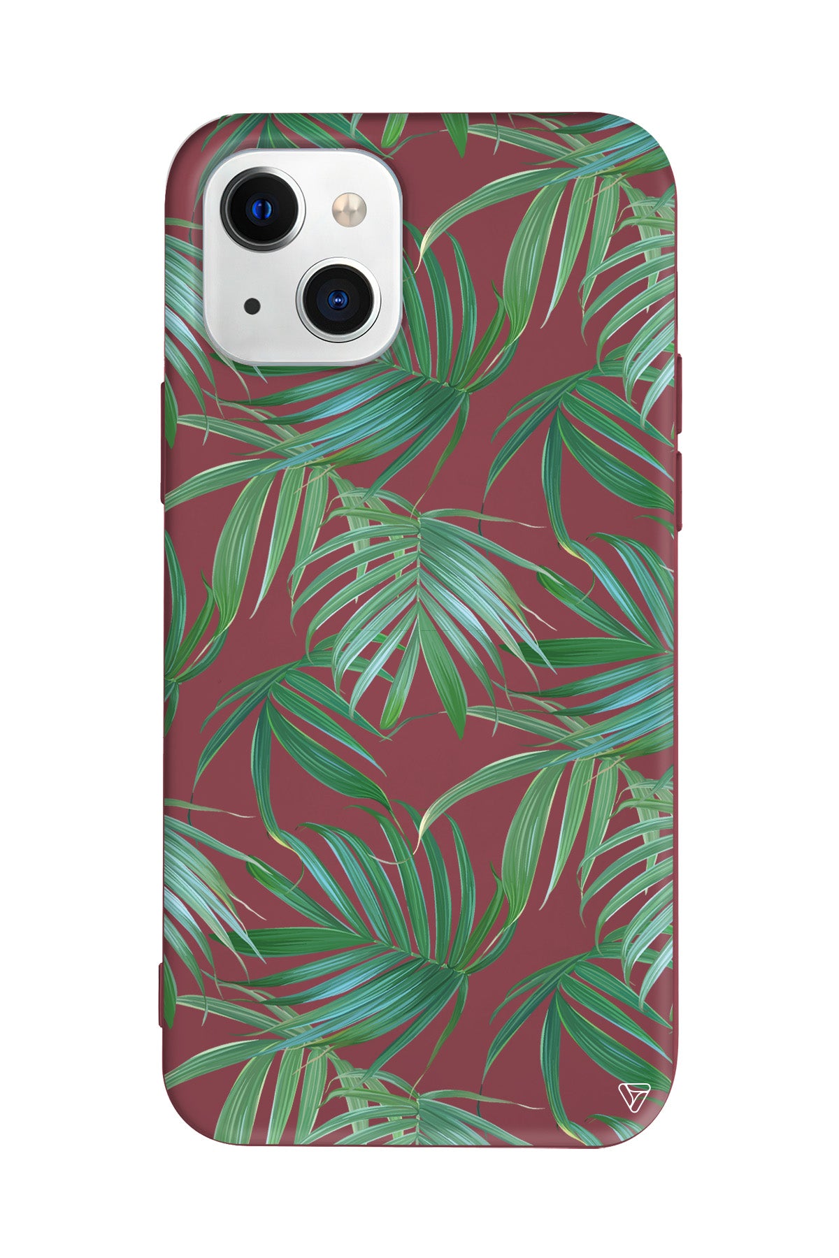 Palmiye Yapraklari Lansman Model İçi Kadife Silikon Telefon Kılıfı – Plus Serisine Özel