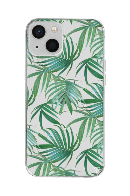 Palmiye Yapraklari Lansman Model İçi Kadife Silikon Telefon Kılıfı – Plus Serisine Özel