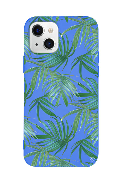 Palmiye Yapraklari Lansman Model İçi Kadife Silikon Telefon Kılıfı