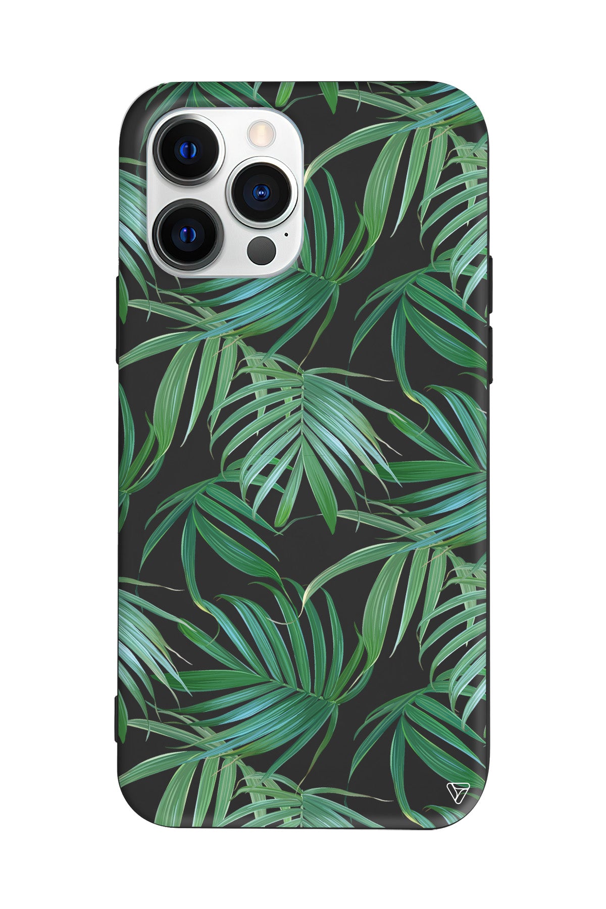 Palmiye Yapraklari Lansman Model İçi Kadife Silikon Telefon Kılıfı