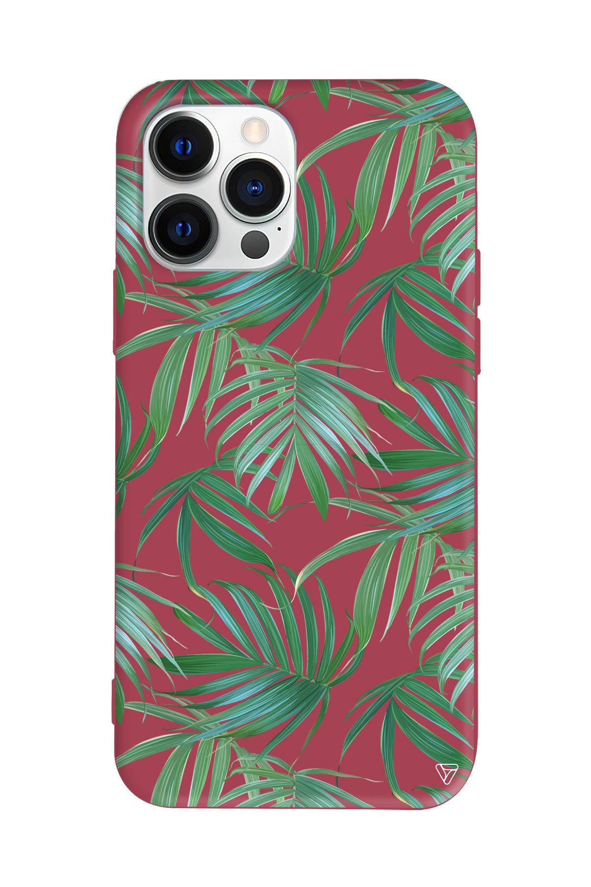 Palmiye Yapraklari Lansman Model İçi Kadife Silikon Telefon Kılıfı