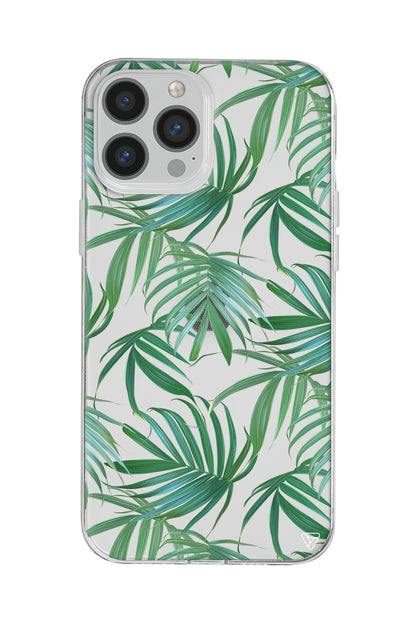 Palmiye Yapraklari Lansman Model İçi Kadife Silikon Telefon Kılıfı