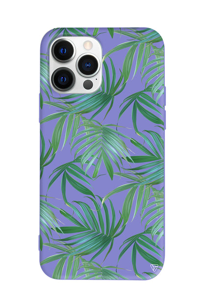 Palmiye Yapraklari Lansman Model İçi Kadife Silikon Telefon Kılıfı