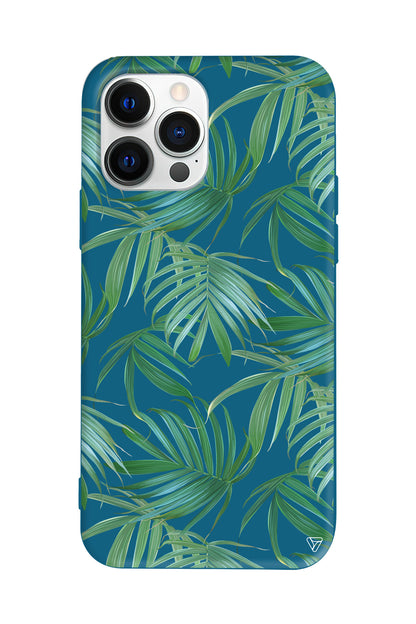 Palmiye Yapraklari Lansman Model İçi Kadife Silikon Telefon Kılıfı