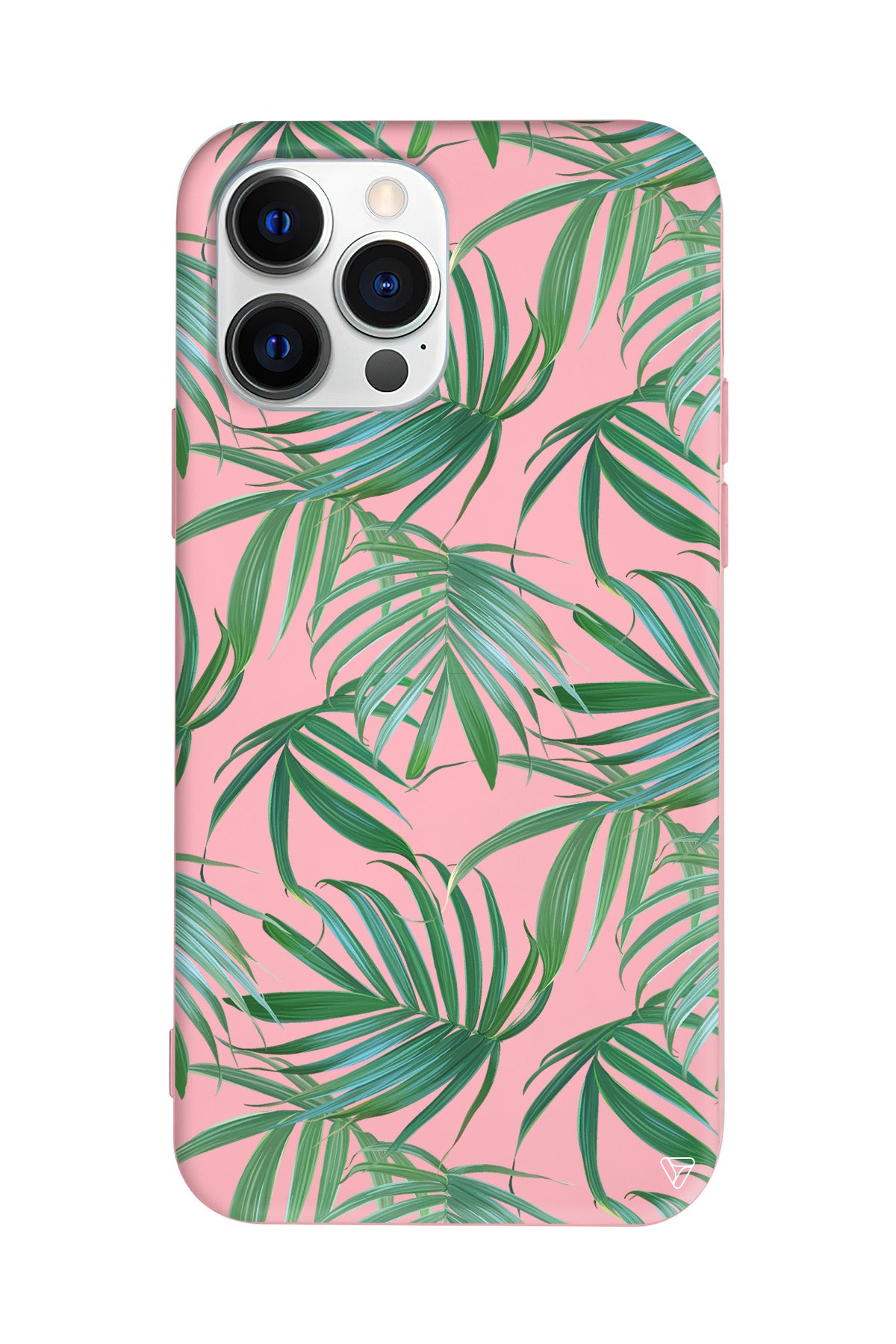 Palmiye Yapraklari Lansman Model İçi Kadife Silikon Telefon Kılıfı