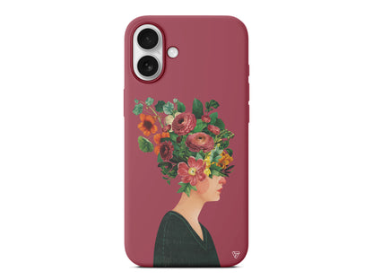 Cicekli Kadin Lansman Model İçi Kadife Silikon Telefon Kılıfı – Plus Serisine Özel