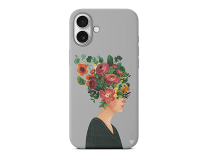 Cicekli Kadin Lansman Model İçi Kadife Silikon Telefon Kılıfı – Plus Serisine Özel