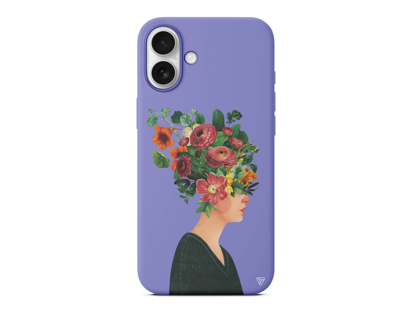 Cicekli Kadin Lansman Model İçi Kadife Silikon Telefon Kılıfı