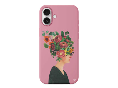 Cicekli Kadin Lansman Model İçi Kadife Silikon Telefon Kılıfı – Plus Serisine Özel