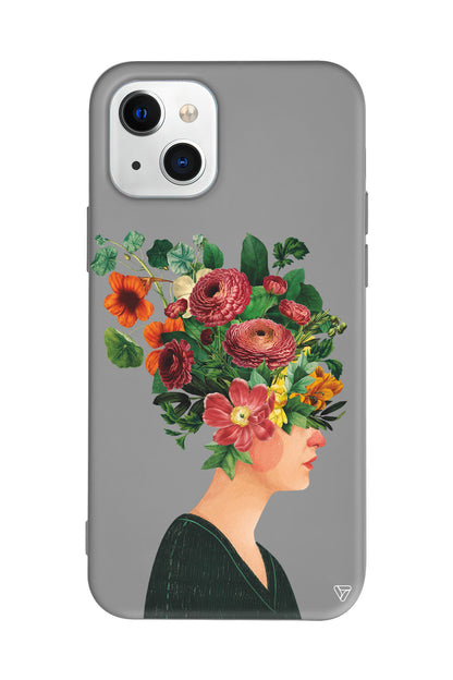 Cicekli Kadin Lansman Model İçi Kadife Silikon Telefon Kılıfı – Plus Serisine Özel