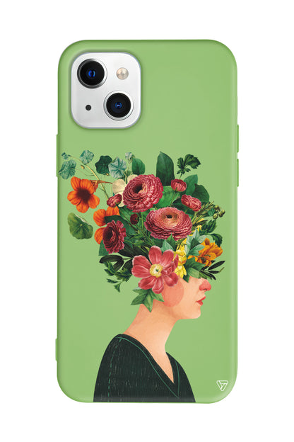 Cicekli Kadin Lansman Model İçi Kadife Silikon Telefon Kılıfı – Plus Serisine Özel