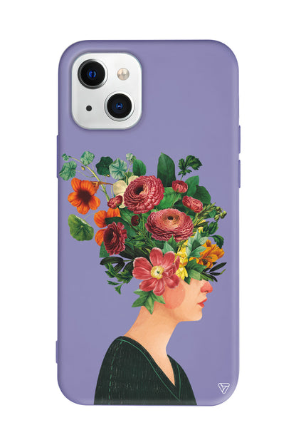 Cicekli Kadin Lansman Model İçi Kadife Silikon Telefon Kılıfı – Plus Serisine Özel