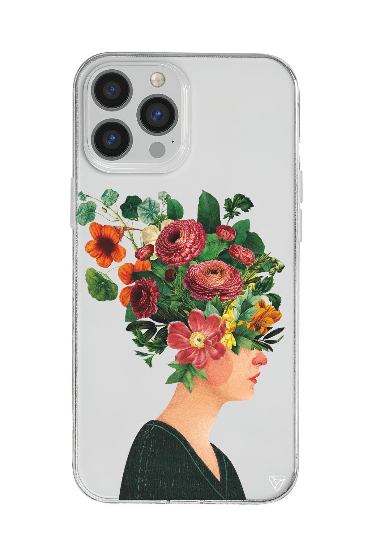 Cicekli Kadin Lansman Model İçi Kadife Silikon Telefon Kılıfı