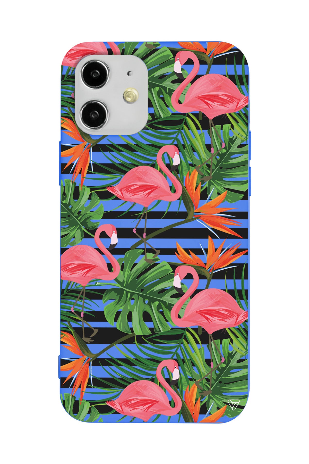 Flamingo Palmiye Lansman Model İçi Kadife Silikon Telefon Kılıfı