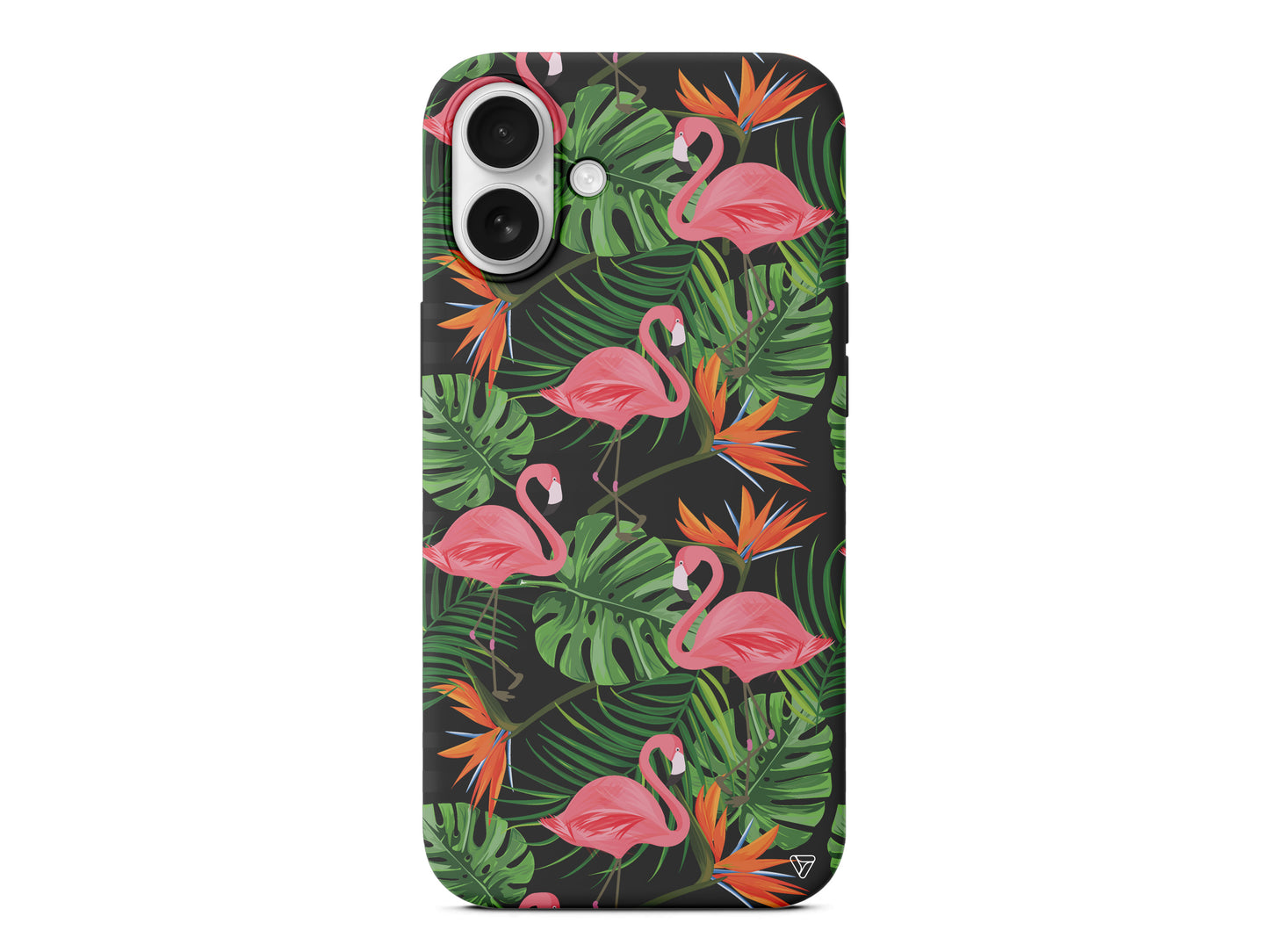 Flamingo Palmiye Lansman Model İçi Kadife Silikon Telefon Kılıfı – Plus Serisine Özel