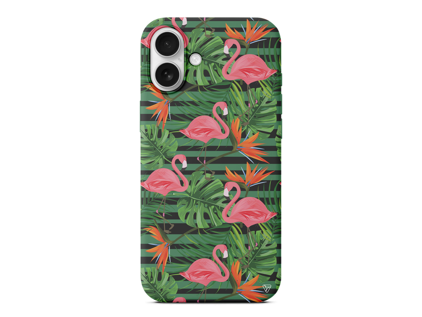 Flamingo Palmiye Lansman Model İçi Kadife Silikon Telefon Kılıfı