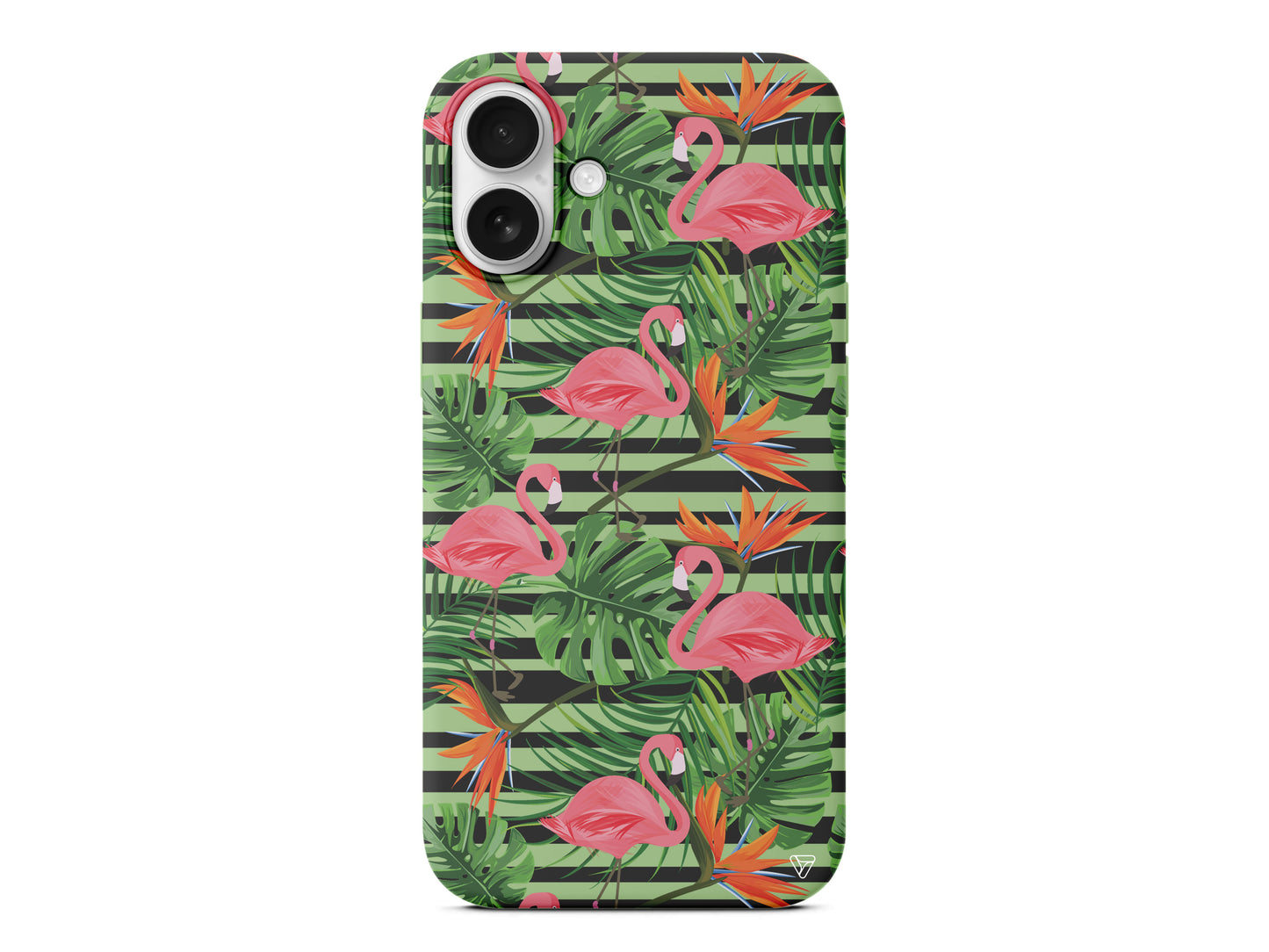 Flamingo Palmiye Lansman Model İçi Kadife Silikon Telefon Kılıfı