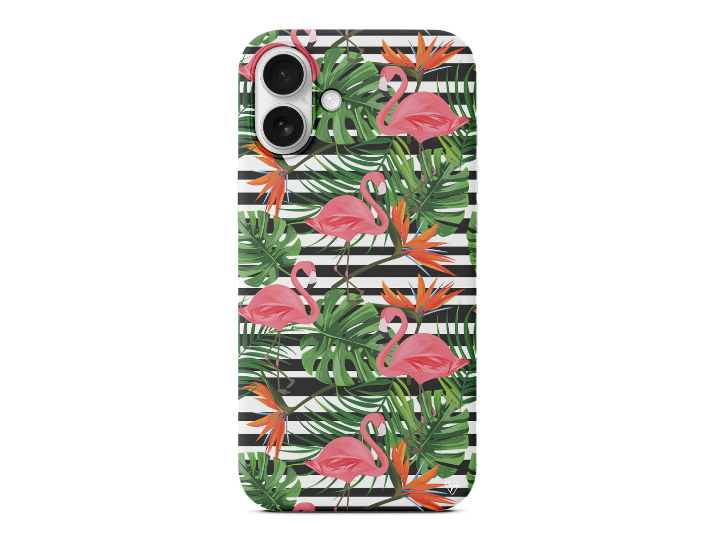 Flamingo Palmiye Lansman Model İçi Kadife Silikon Telefon Kılıfı