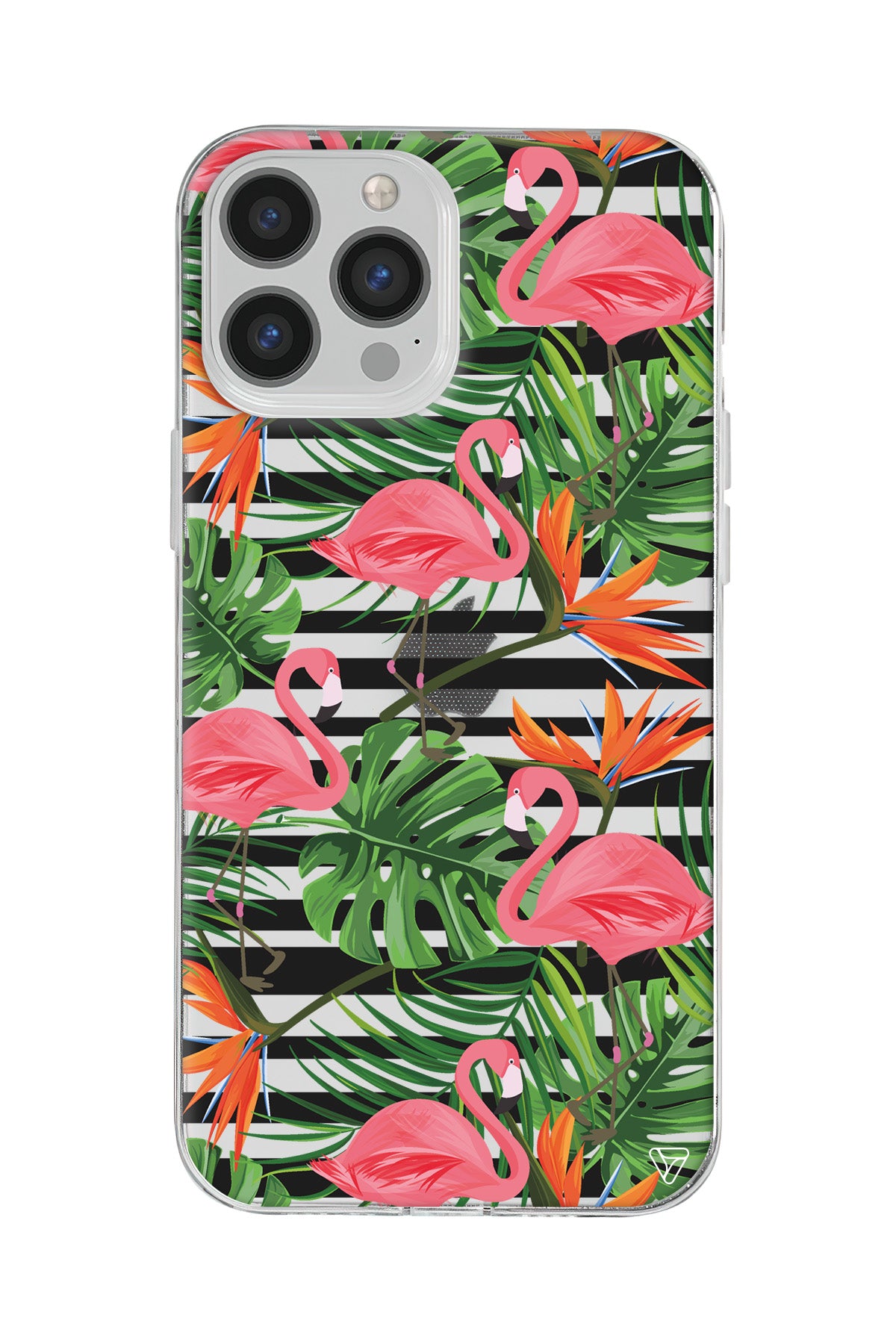 Flamingo Palmiye Lansman Model İçi Kadife Silikon Telefon Kılıfı