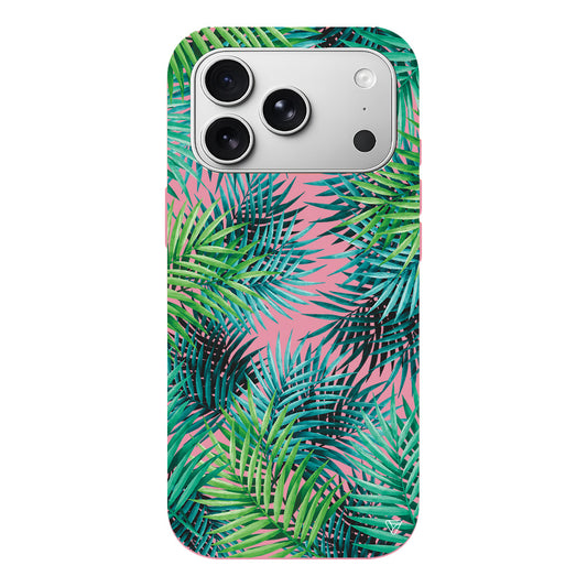 Palmiye Yapraklari 2 Lansman Model İçi Kadife Silikon Telefon Kılıfı