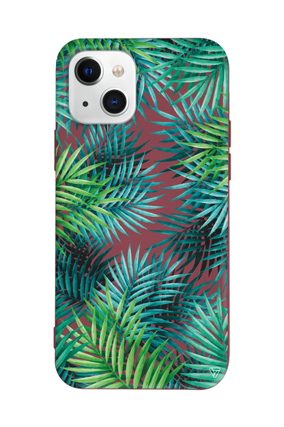Palmiye Yapraklari 2 Lansman Model İçi Kadife Silikon Telefon Kılıfı – Plus Serisine Özel