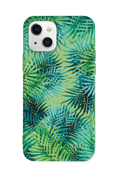 Palmiye Yapraklari 2 Lansman Model İçi Kadife Silikon Telefon Kılıfı – Plus Serisine Özel