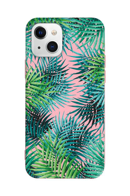 Palmiye Yapraklari 2 Lansman Model İçi Kadife Silikon Telefon Kılıfı – Plus Serisine Özel