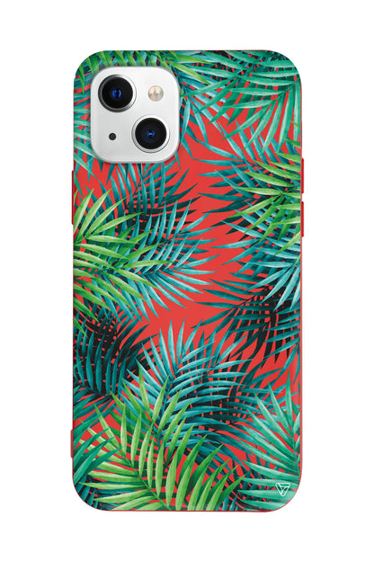 Palmiye Yapraklari 2 Lansman Model İçi Kadife Silikon Telefon Kılıfı – Plus Serisine Özel