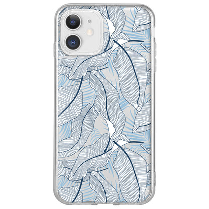 Cizgisel Yapraklar 3 Lansman Model İçi Kadife Silikon Telefon Kılıfı