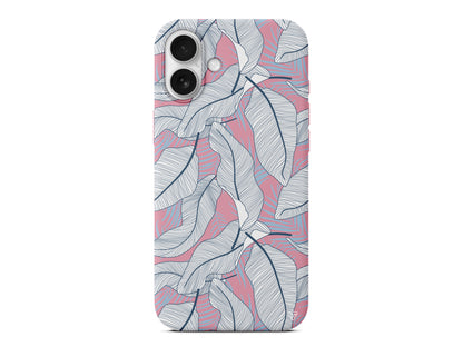 Cizgisel Yapraklar 3 Lansman Model İçi Kadife Silikon Telefon Kılıfı