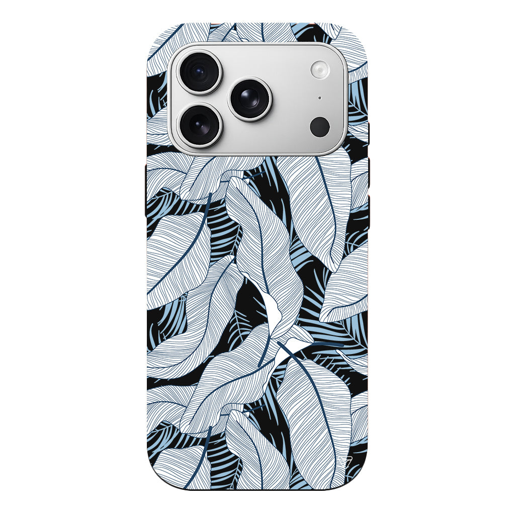 Cizgisel Yapraklar 3 Lansman Model İçi Kadife Silikon Telefon Kılıfı