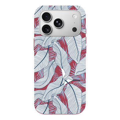 Cizgisel Yapraklar 3 Lansman Model İçi Kadife Silikon Telefon Kılıfı