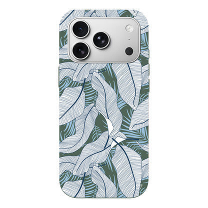 Cizgisel Yapraklar 3 Lansman Model İçi Kadife Silikon Telefon Kılıfı