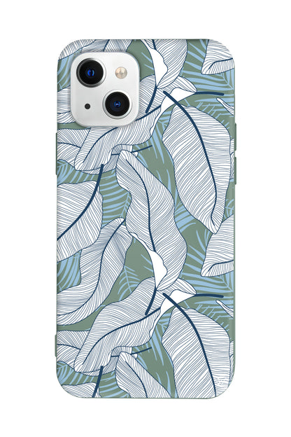 Cizgisel Yapraklar 3 Lansman Model İçi Kadife Silikon Telefon Kılıfı – Plus Serisine Özel