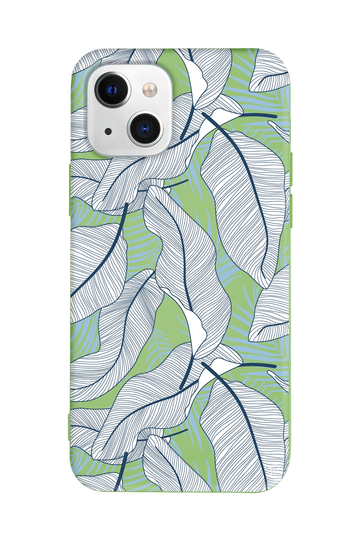 Cizgisel Yapraklar 3 Lansman Model İçi Kadife Silikon Telefon Kılıfı – Plus Serisine Özel