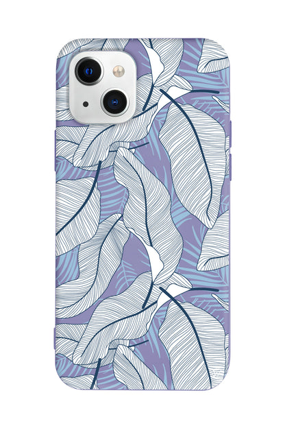 Cizgisel Yapraklar 3 Lansman Model İçi Kadife Silikon Telefon Kılıfı – Plus Serisine Özel