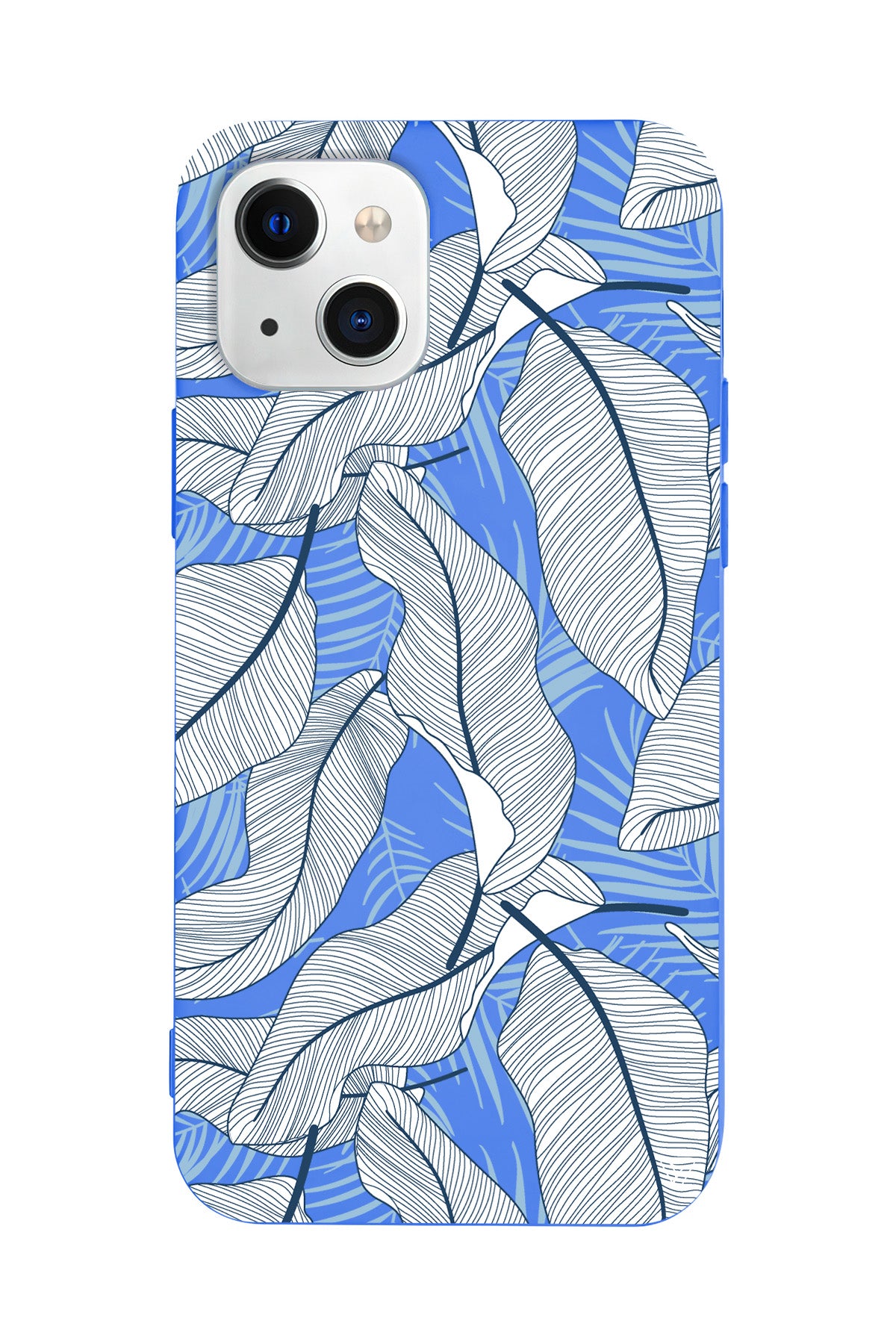 Cizgisel Yapraklar 3 Lansman Model İçi Kadife Silikon Telefon Kılıfı – Plus Serisine Özel