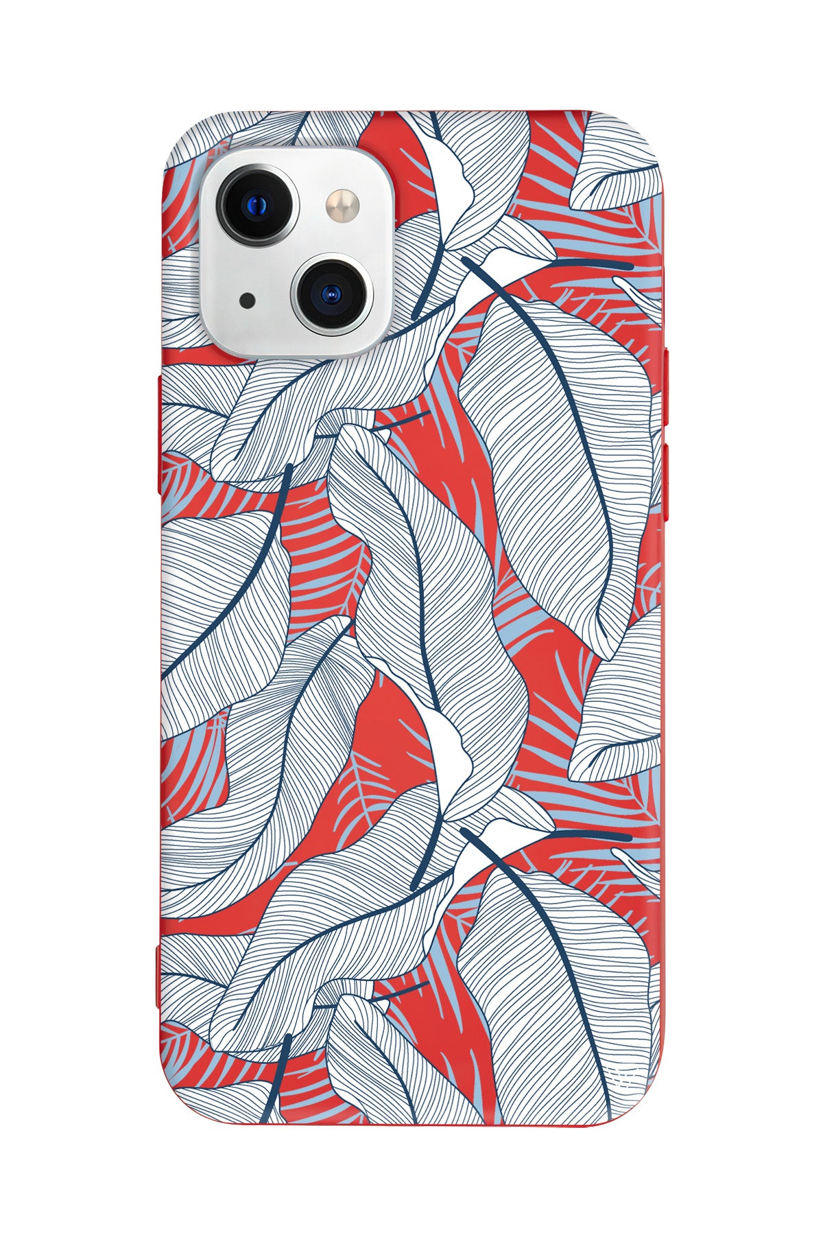 Cizgisel Yapraklar 3 Lansman Model İçi Kadife Silikon Telefon Kılıfı – Plus Serisine Özel