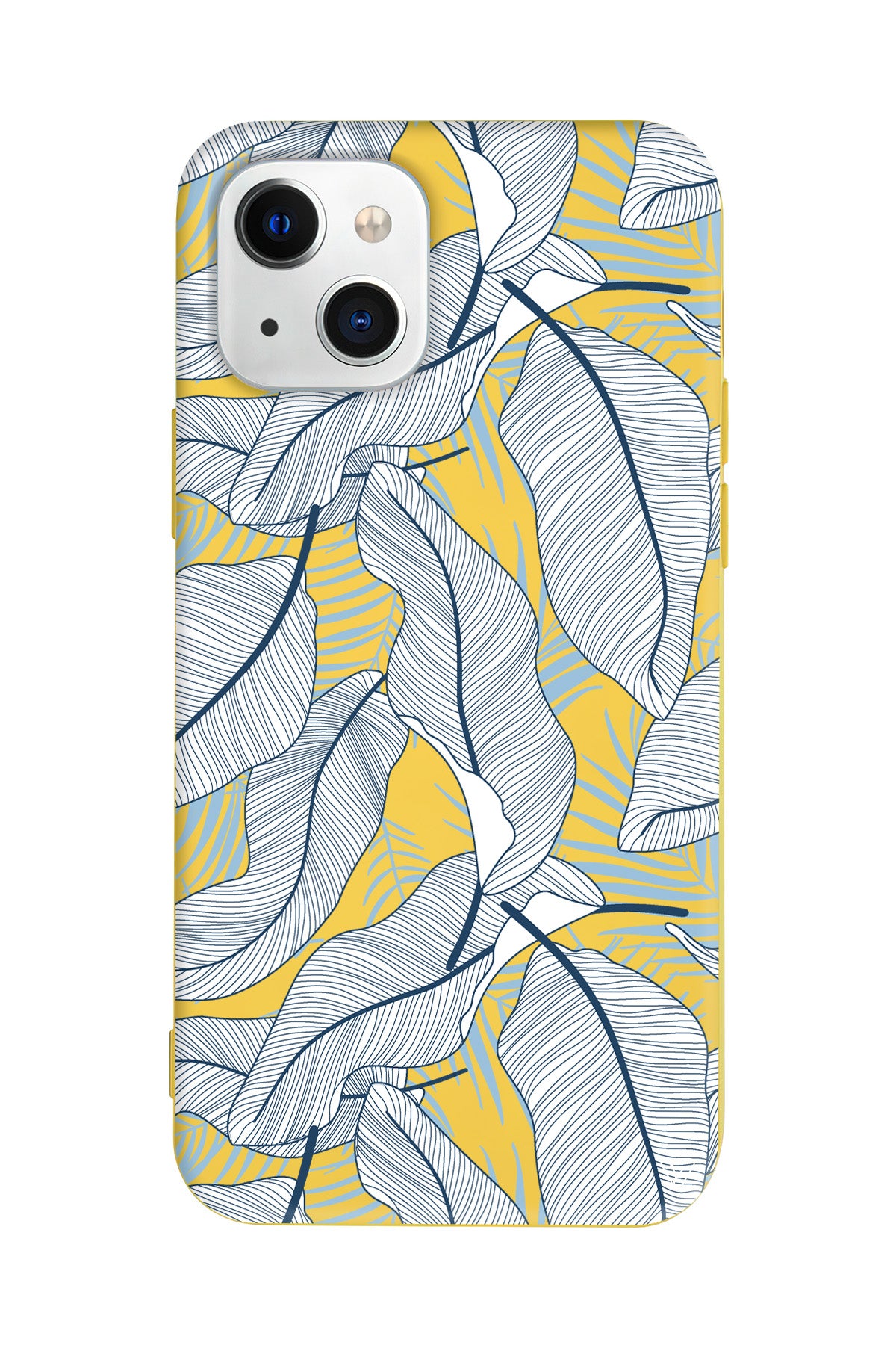 Cizgisel Yapraklar 3 Lansman Model İçi Kadife Silikon Telefon Kılıfı – Plus Serisine Özel