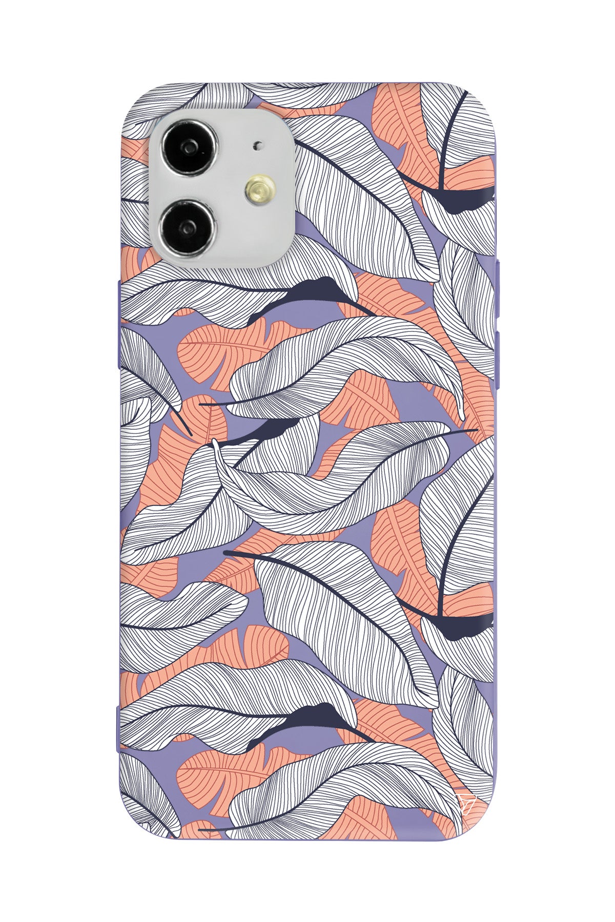 Cizgisel Yapraklar 4 Lansman Model İçi Kadife Silikon Telefon Kılıfı