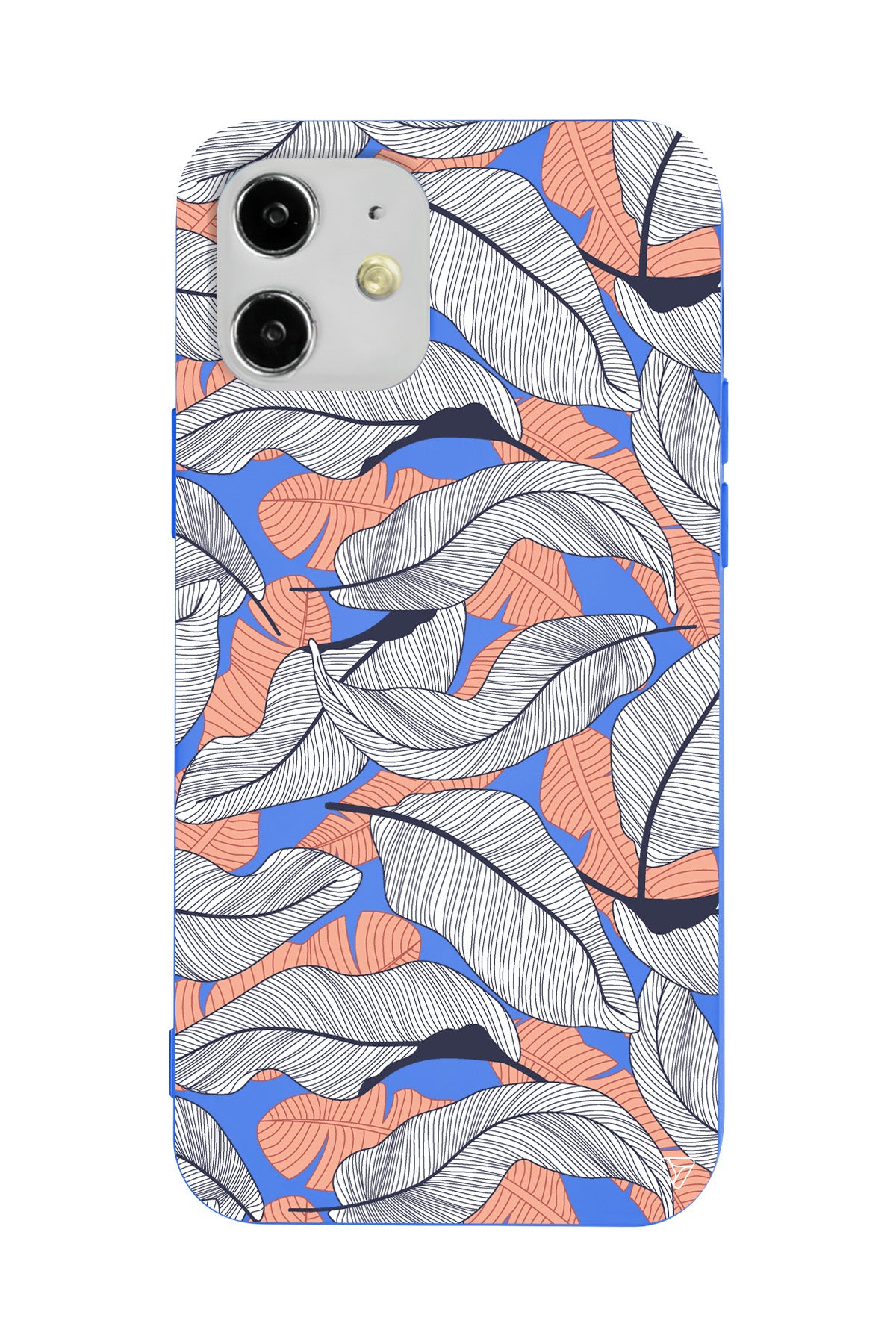 Cizgisel Yapraklar 4 Lansman Model İçi Kadife Silikon Telefon Kılıfı