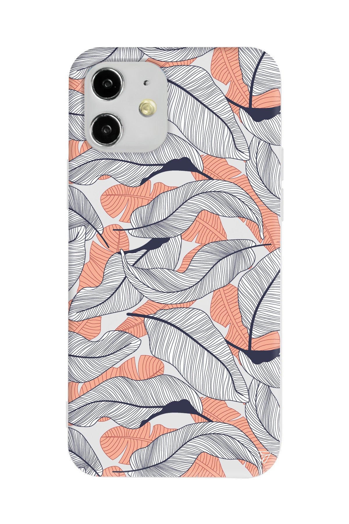 Cizgisel Yapraklar 4 Lansman Model İçi Kadife Silikon Telefon Kılıfı