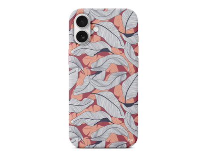 Cizgisel Yapraklar 4 Lansman Model İçi Kadife Silikon Telefon Kılıfı – Plus Serisine Özel