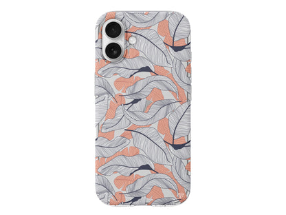 Cizgisel Yapraklar 4 Lansman Model İçi Kadife Silikon Telefon Kılıfı – Plus Serisine Özel