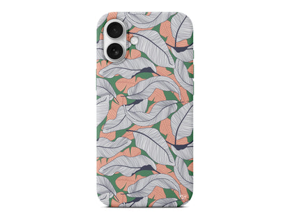 Cizgisel Yapraklar 4 Lansman Model İçi Kadife Silikon Telefon Kılıfı