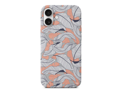 Cizgisel Yapraklar 4 Lansman Model İçi Kadife Silikon Telefon Kılıfı – Plus Serisine Özel