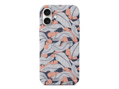 Cizgisel Yapraklar 4 Lansman Model İçi Kadife Silikon Telefon Kılıfı