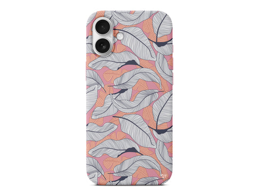 Cizgisel Yapraklar 4 Lansman Model İçi Kadife Silikon Telefon Kılıfı – Plus Serisine Özel