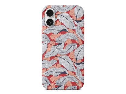 Cizgisel Yapraklar 4 Lansman Model İçi Kadife Silikon Telefon Kılıfı – Plus Serisine Özel